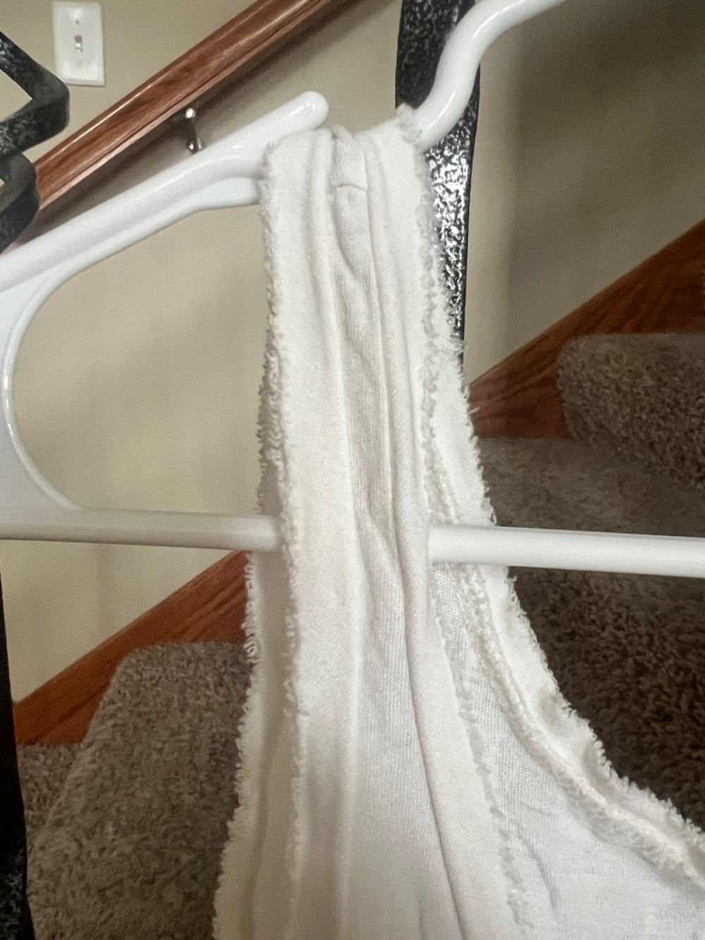 J. Crew Cream Ruffle-Front Tank - Picture 3 of 6
